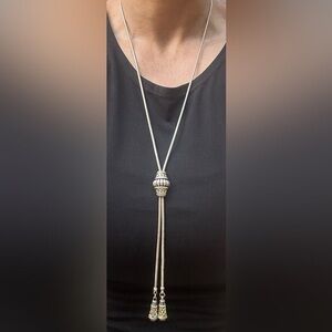 NWOT LAGOS 925 Sterling Silver and Gold Lariat Necklace